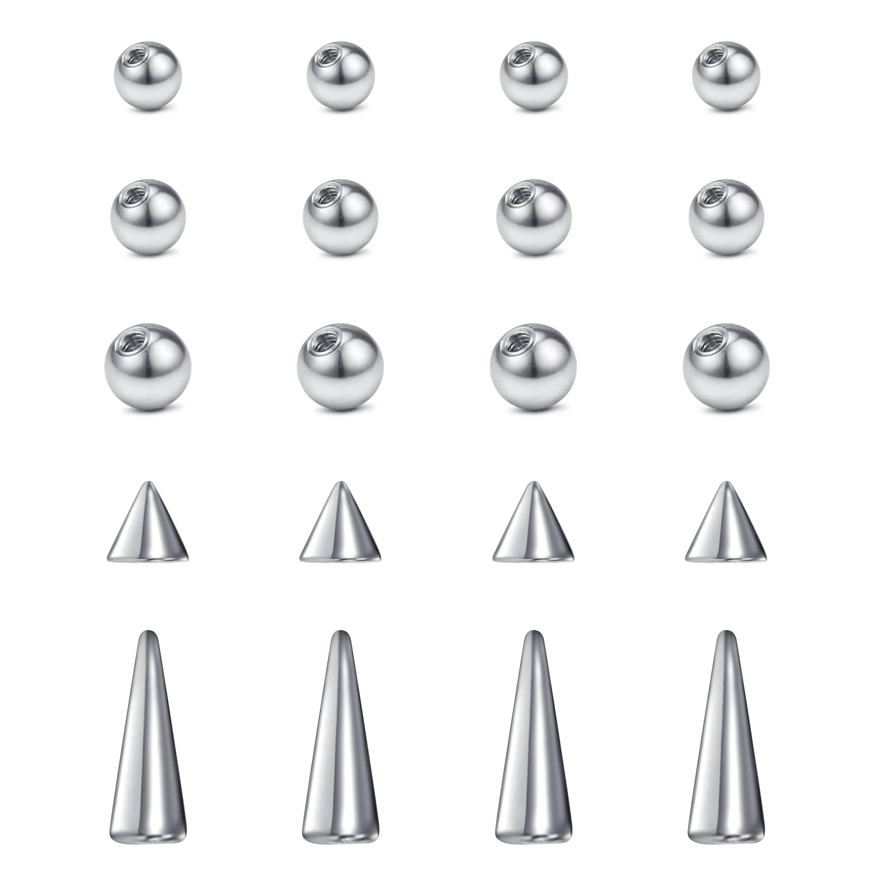Body Jewelry Replacement Ball - 20pcs 16Gauge Edelstahl Ersatzkugeln für Lippenstolen