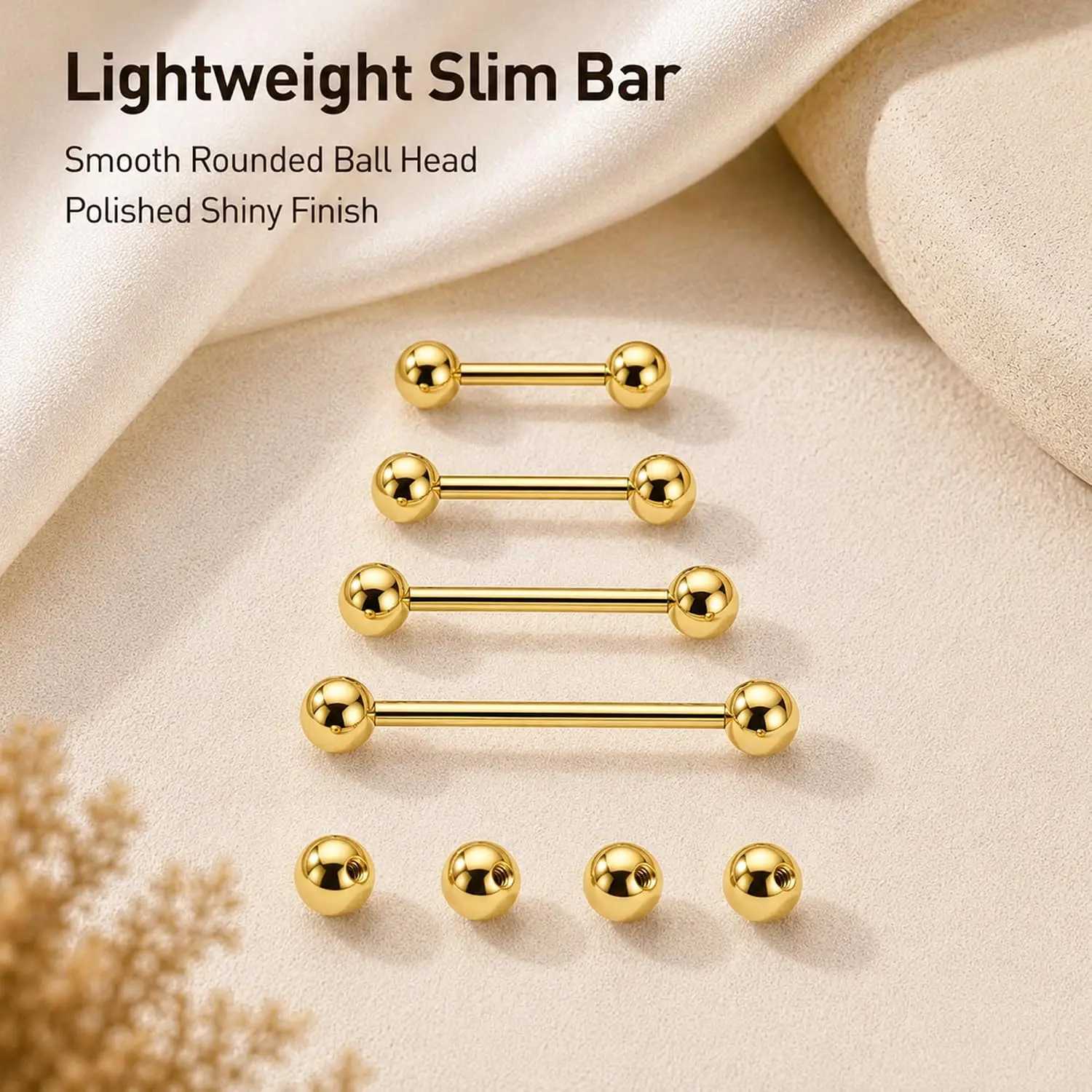 16 Stück 14G gerade Barbell un – Body Jewelry Replacement Ball Bewertung und Preis
