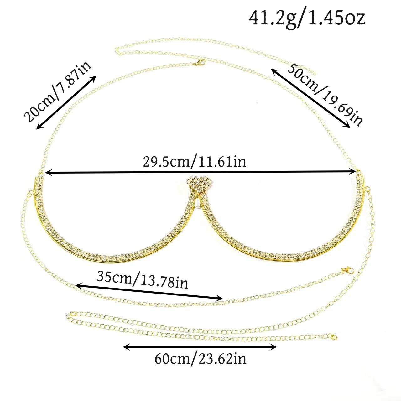 Damen-Bruststütz-Halskette mit – Body Jewelry Necklace Bewertung und Preis