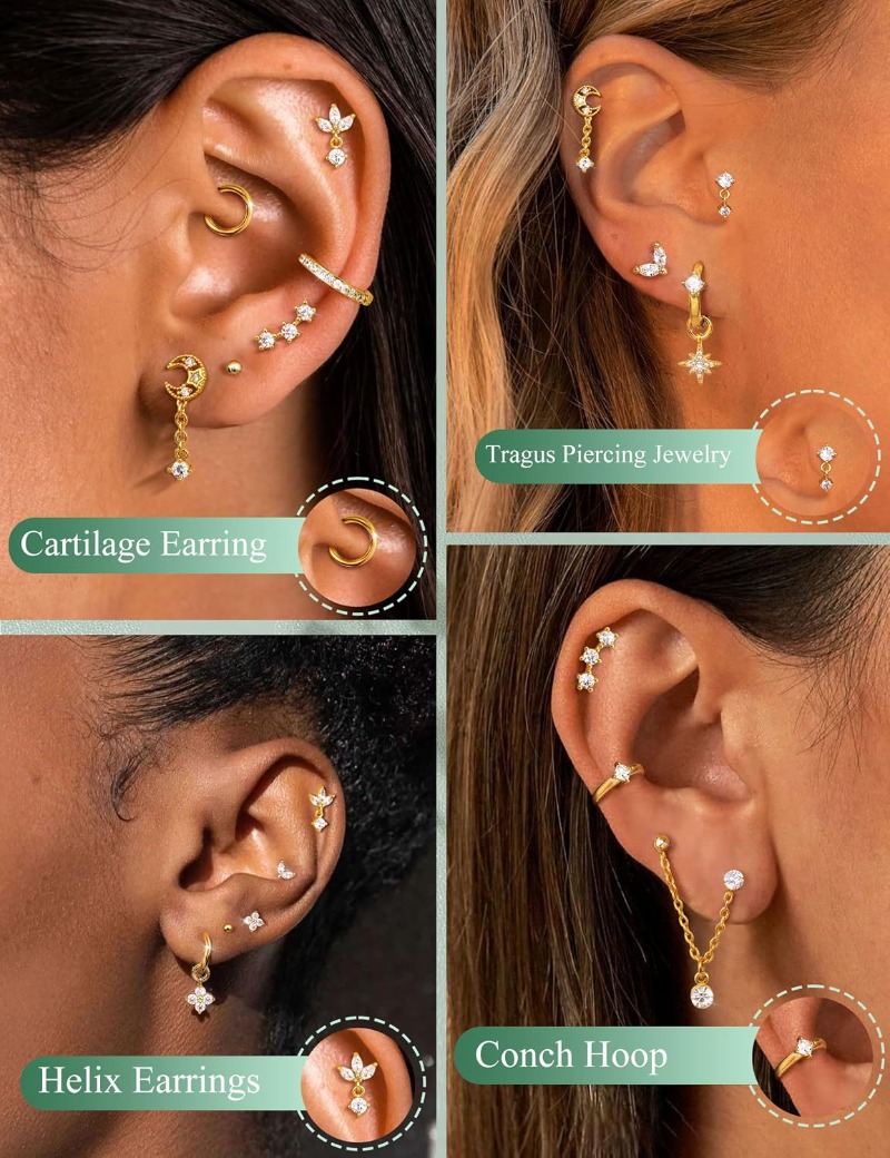 16 Gauge Knorpel-Ohrringe für  – Body Jewelry Surgical Steel Bewertung und Preis