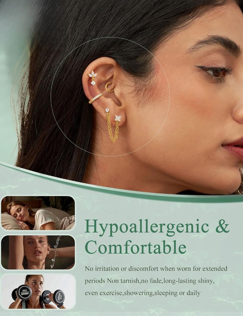 16 Gauge Knorpel-Ohrringe für  – Body Jewelry Surgical Steel Bewertung und Preis